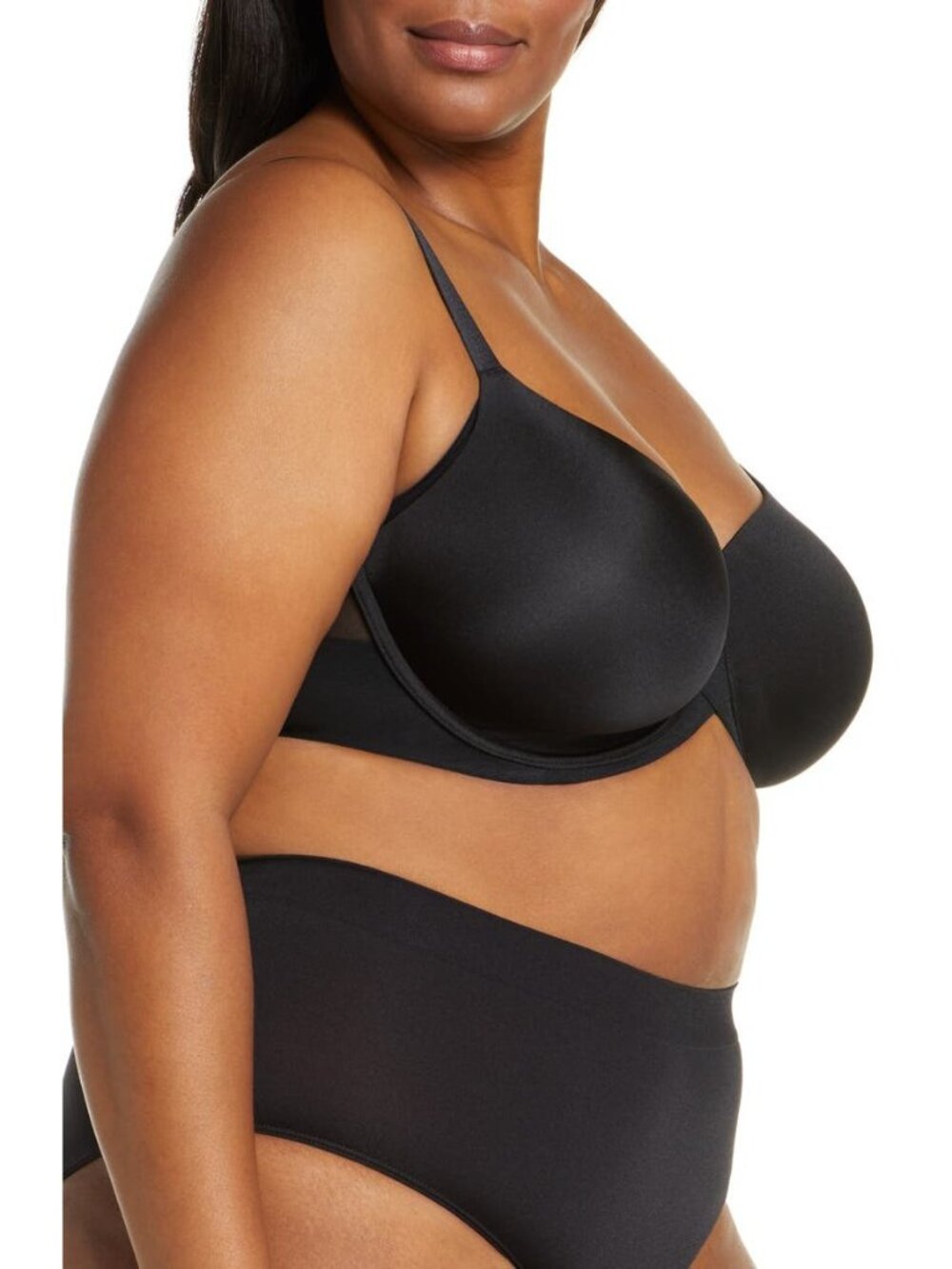 🆕WACOAL Ultimate Side Smoother Underwire T-Shirt Bra 40D Black #853281 - Picture 3 of 10